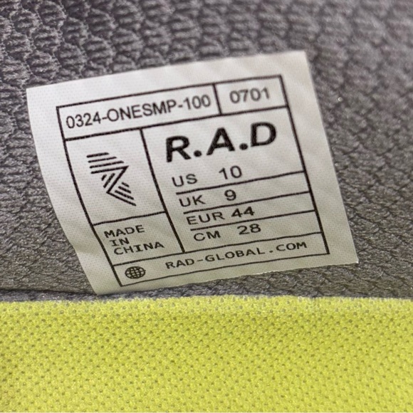 R.A.D. One V1 Trainer  men’s size 10 neon grey main image 8